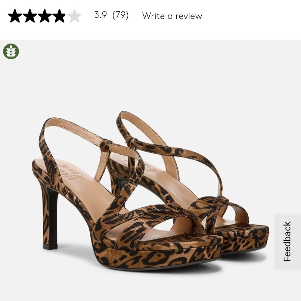 Naturalizer Leopard Print Strappy Heels